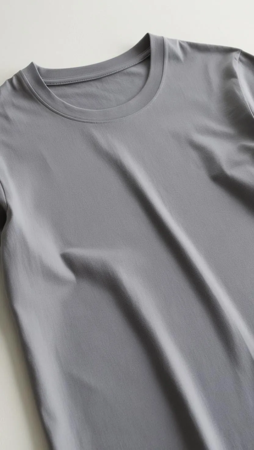 T-Shirt Plain Round Neck - Grey - RNTS-106