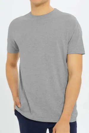 T-Shirt Plain Round Neck - Grey - RNTS-106