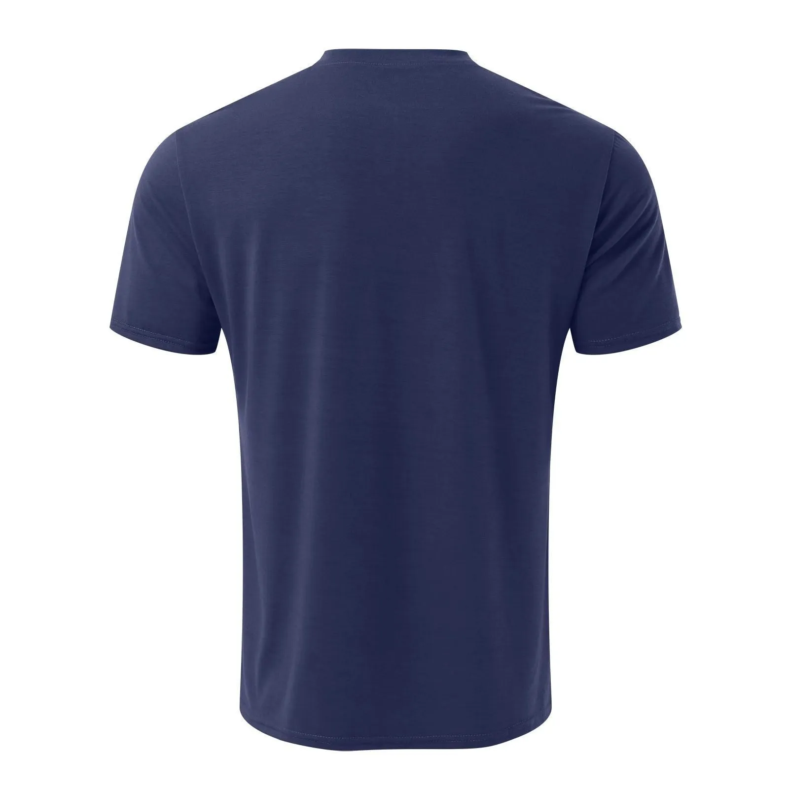 T-shirt uni à manches courtes et col zippé vintage