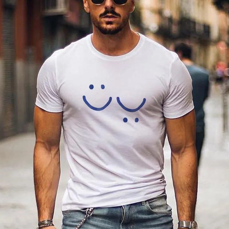 T-shirt vintage imprimé Smiley