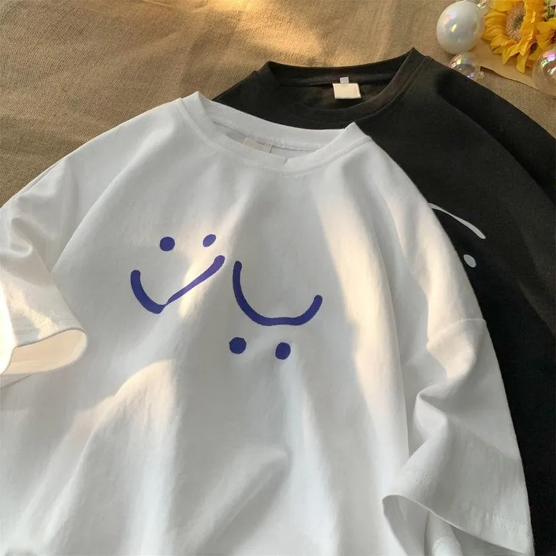 T-shirt vintage imprimé Smiley