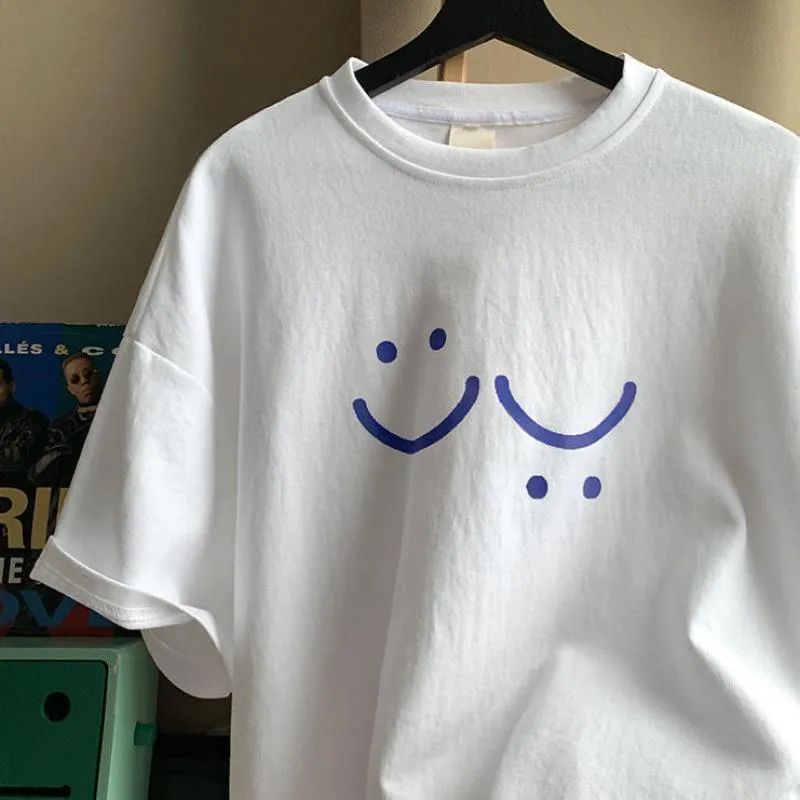 T-shirt vintage imprimé Smiley