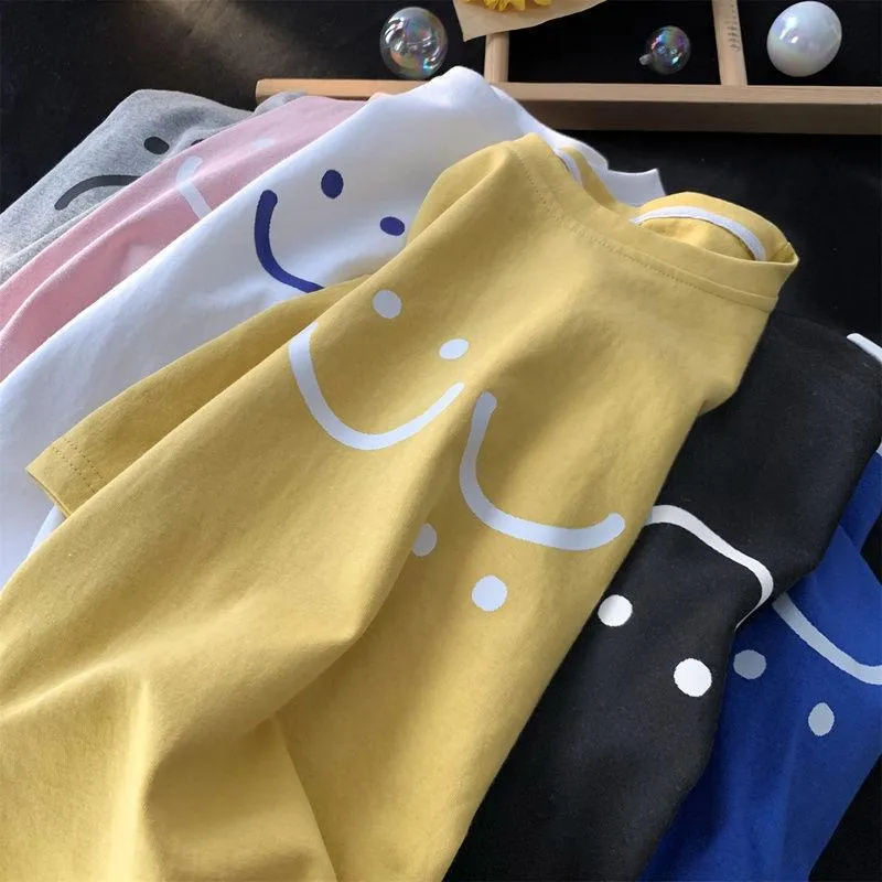 T-shirt vintage imprimé Smiley