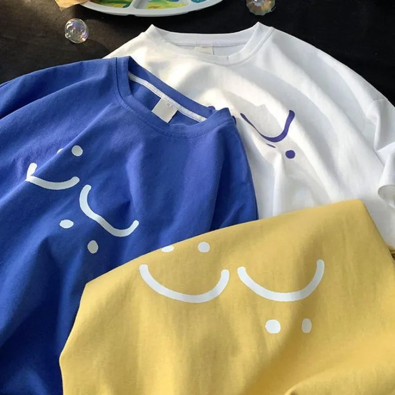 T-shirt vintage imprimé Smiley