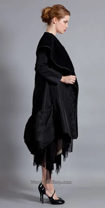 Taffeta Bubbled Jacket in Black by Nataya - SOLD OUT