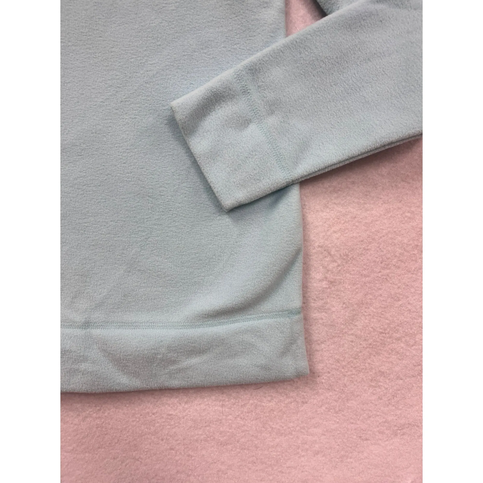 Talbots Light Blue Fleece Turtleneck Pullover #6112