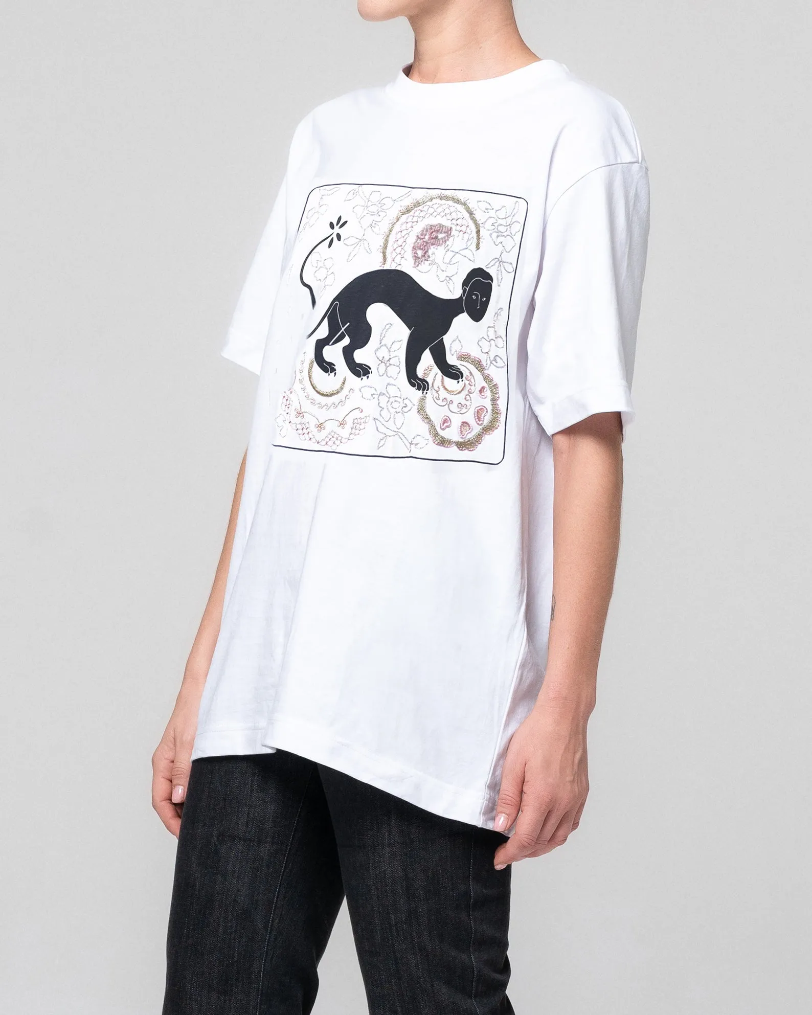 TATI EMBELLISHED WHITE T-SHIRT