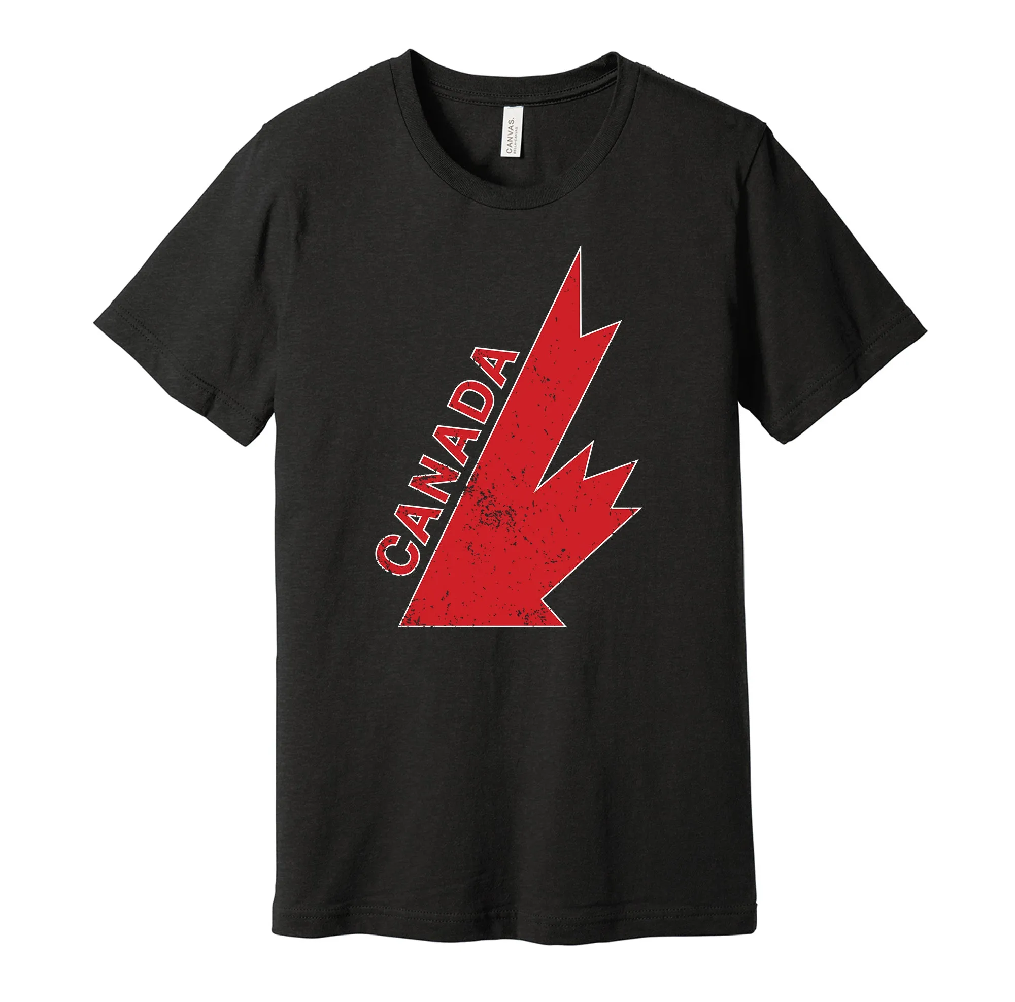 Team Canada 1970s-80s Distressed Logo - Canadian Sports Team Shirt - Celebrate Olympic Hockey Heritage and History - Hyper Than Hype Shirts