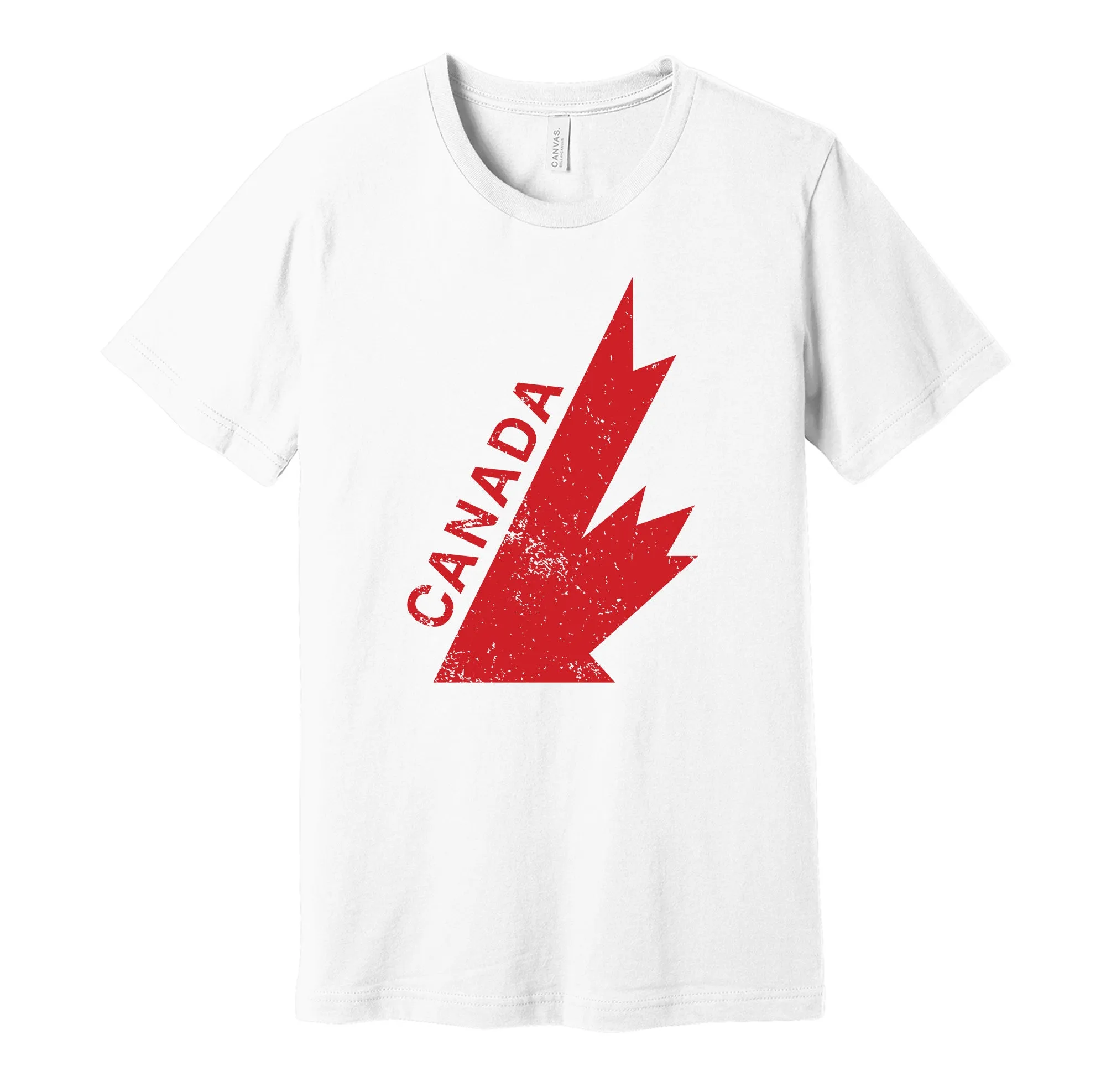 Team Canada 1970s-80s Distressed Logo - Canadian Sports Team Shirt - Celebrate Olympic Hockey Heritage and History - Hyper Than Hype Shirts