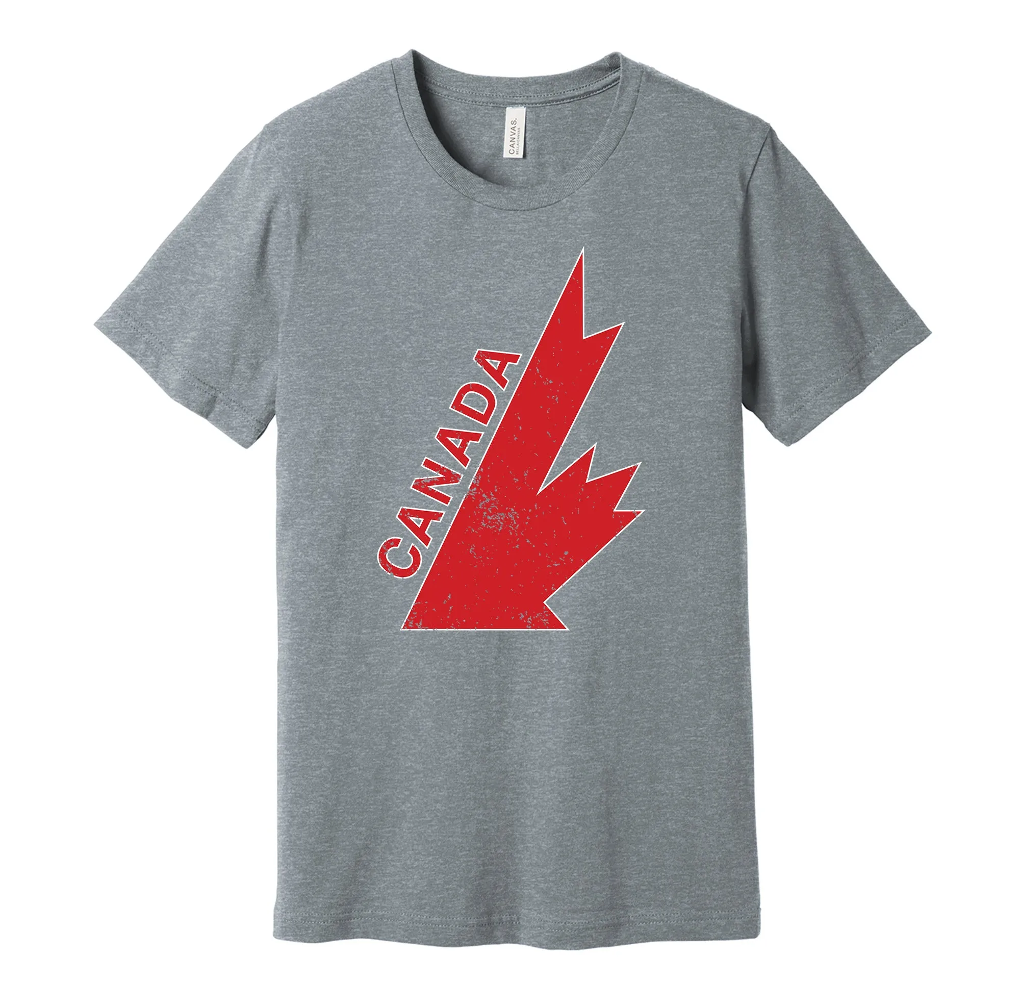Team Canada 1970s-80s Distressed Logo - Canadian Sports Team Shirt - Celebrate Olympic Hockey Heritage and History - Hyper Than Hype Shirts