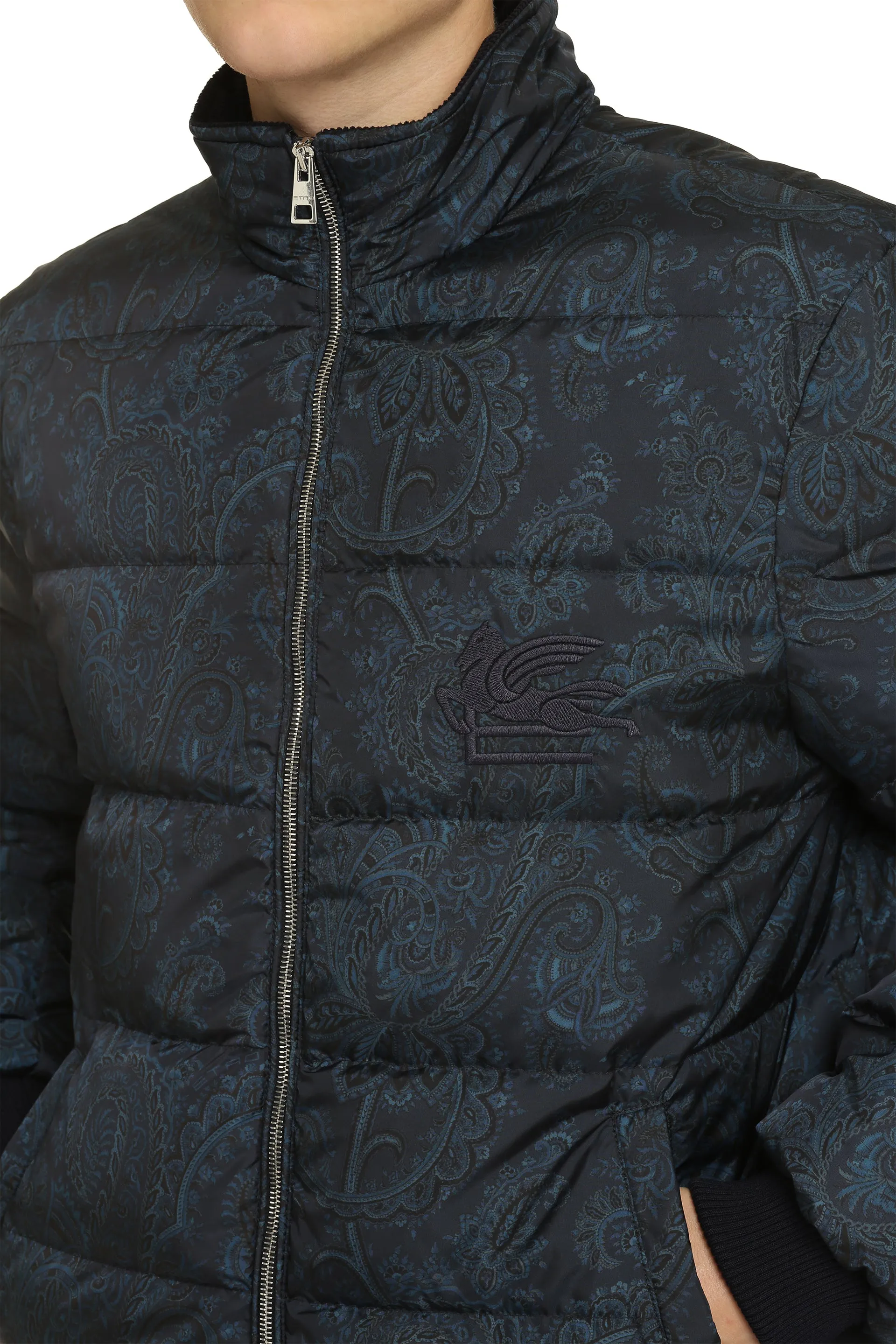 Techno-nylon down jacket