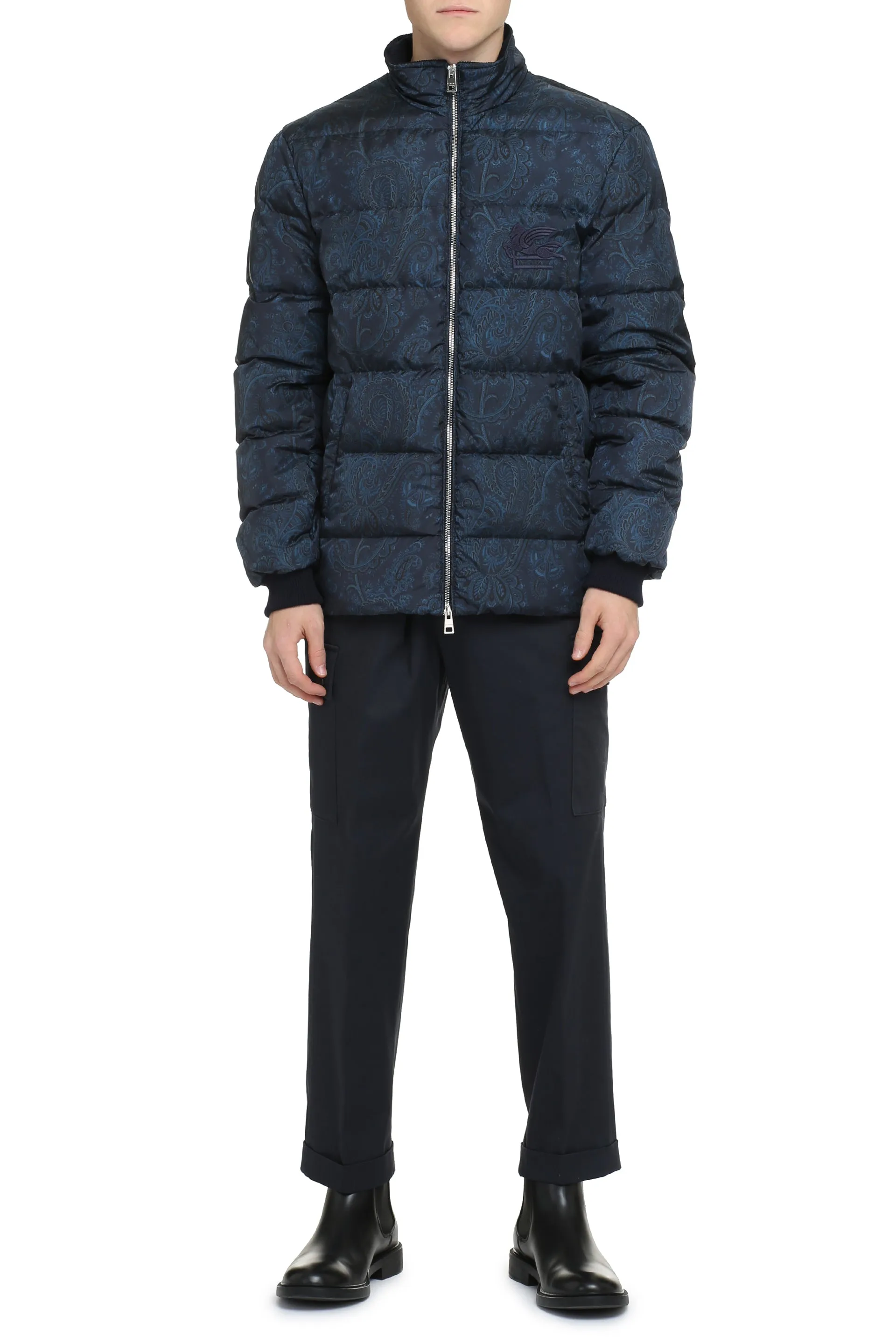 Techno-nylon down jacket