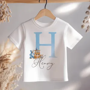 Teddy Bear Boy Personalised Toddler & Kids T Shirt