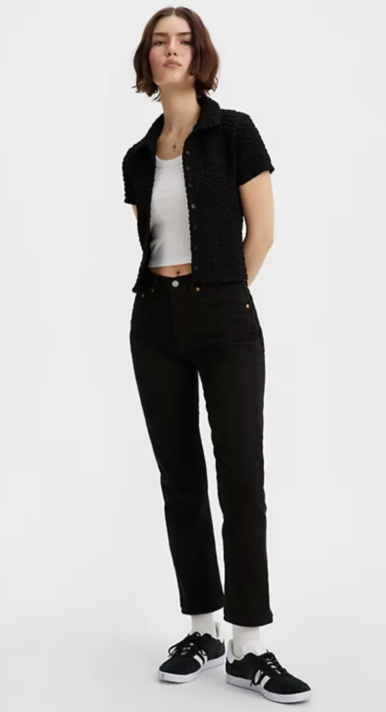 The 501 Original Cropped Jeans by Levi's - Black
