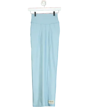 The Giving Movement Blue Panelled Ribbed Soft Skin Tube Skirt UK S