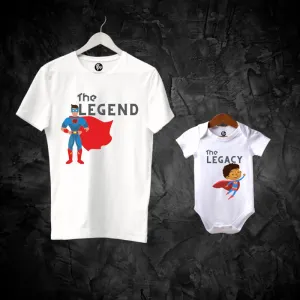 The Legend and the Legacy Twinning T-Shirts for Father & Son