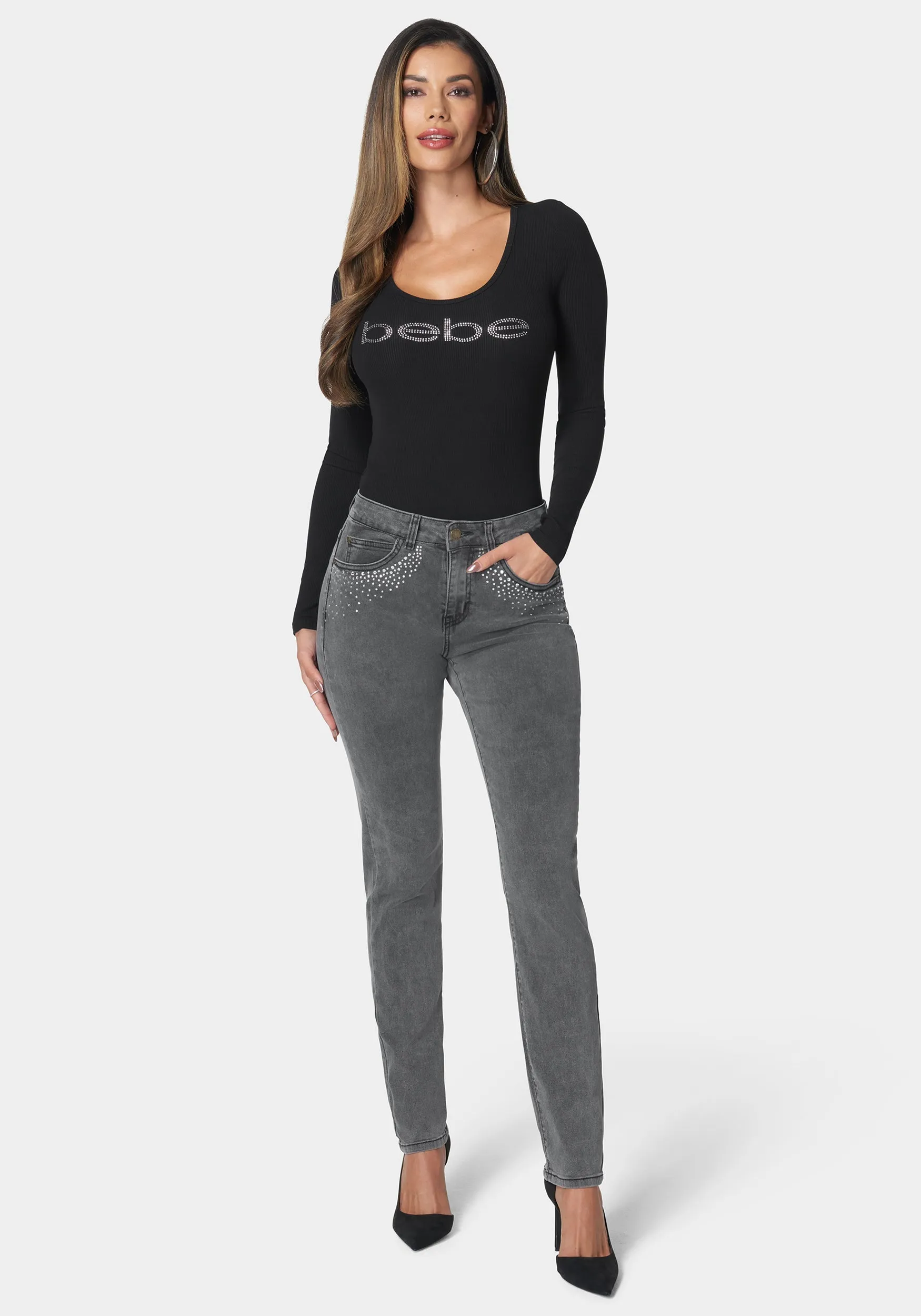 The Mom Jean With Embellishement