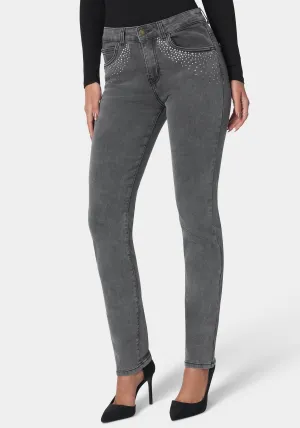 The Mom Jean With Embellishement