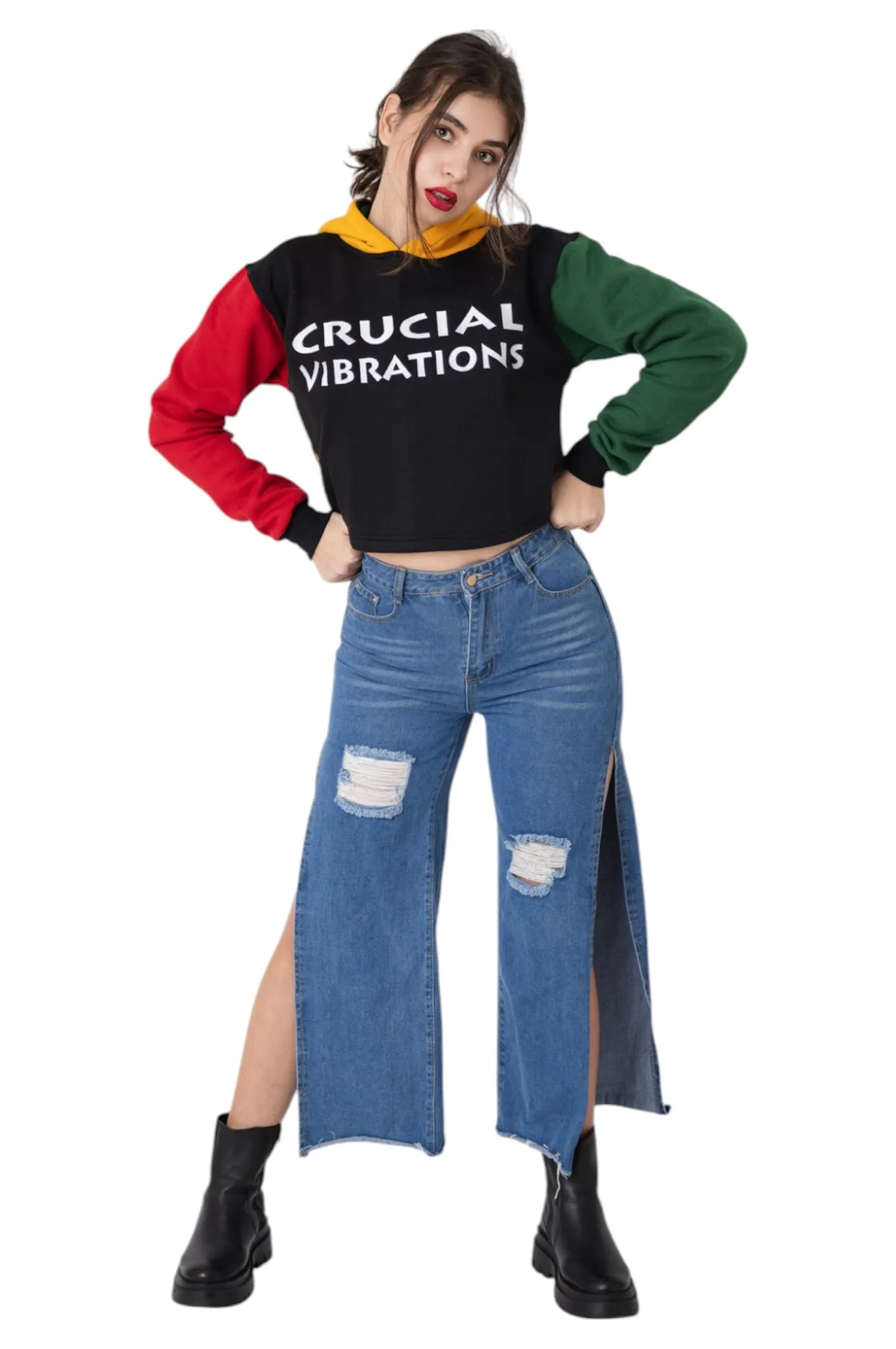 The Sita Slit Denim Pant {PRE ORDER}