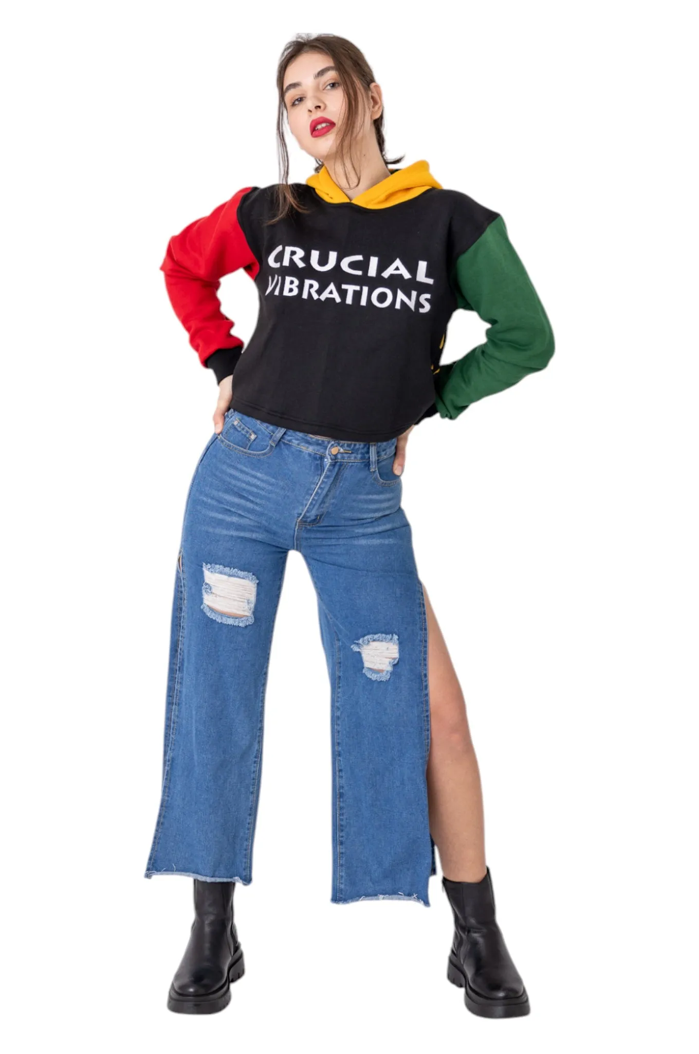 The Sita Slit Denim Pant {PRE ORDER}