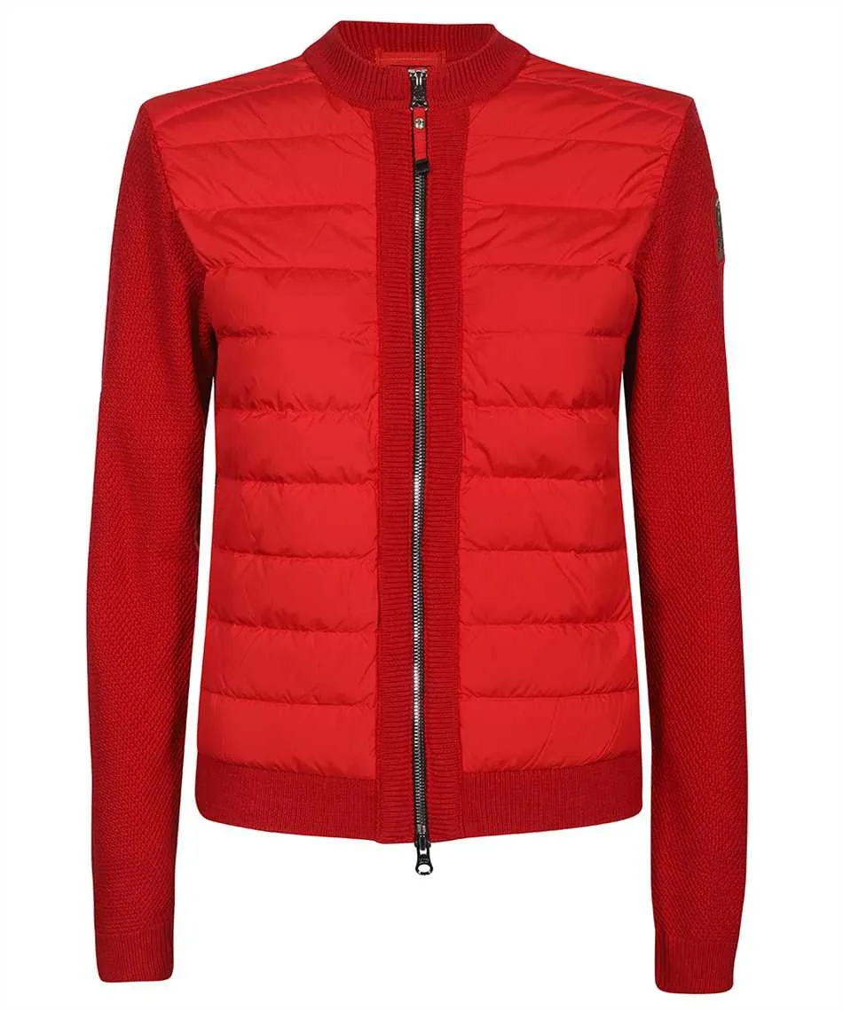 Theresa padded panel knitted jacket