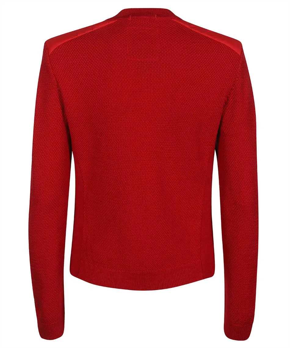 Theresa padded panel knitted jacket