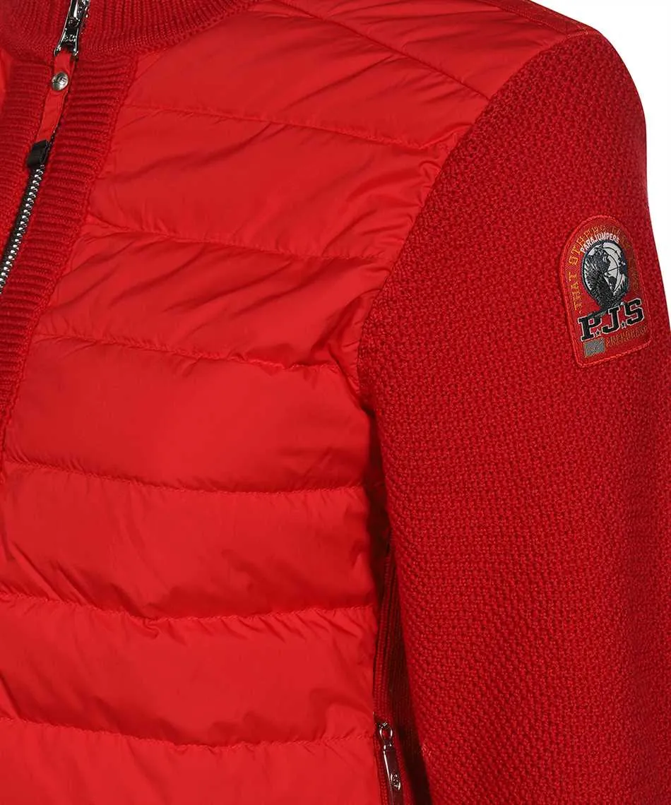 Theresa padded panel knitted jacket