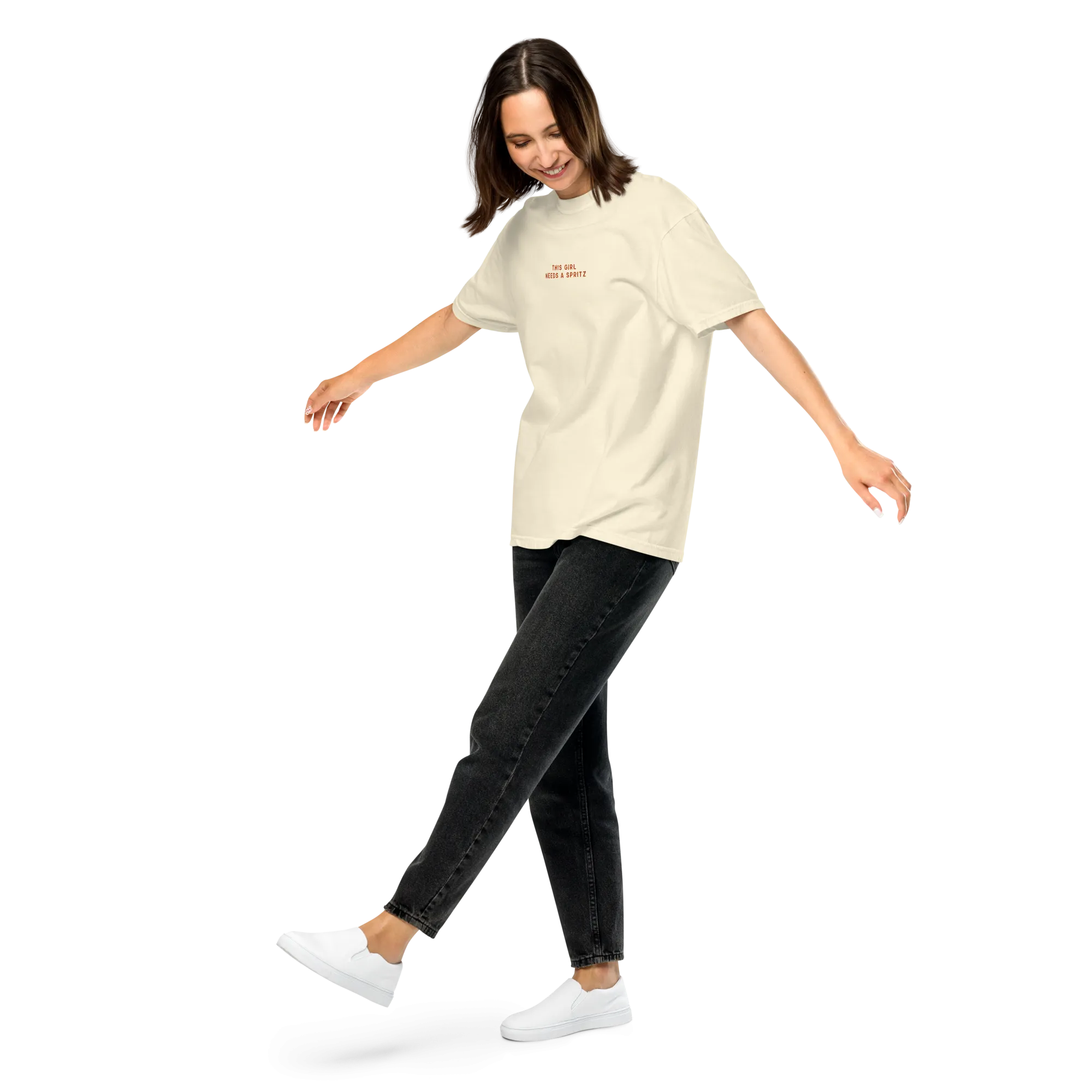 This Girl Needs a Spritz Embroidered Premium T-Shirt