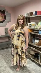 Tie Dye Handkerchief Dress