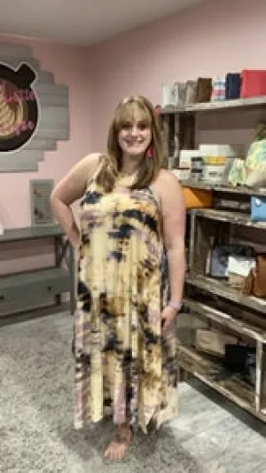 Tie Dye Handkerchief Dress