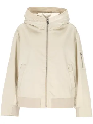 Tillsätt hoodie bombplan blandad tygjacka