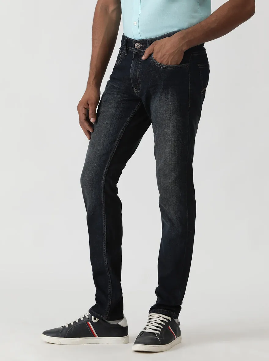 Tinted Blue Washed Slim Fit Jeans | Greenfibre
