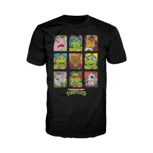 TMNT Group Grid Dist Official Men's T-shirt (Black)