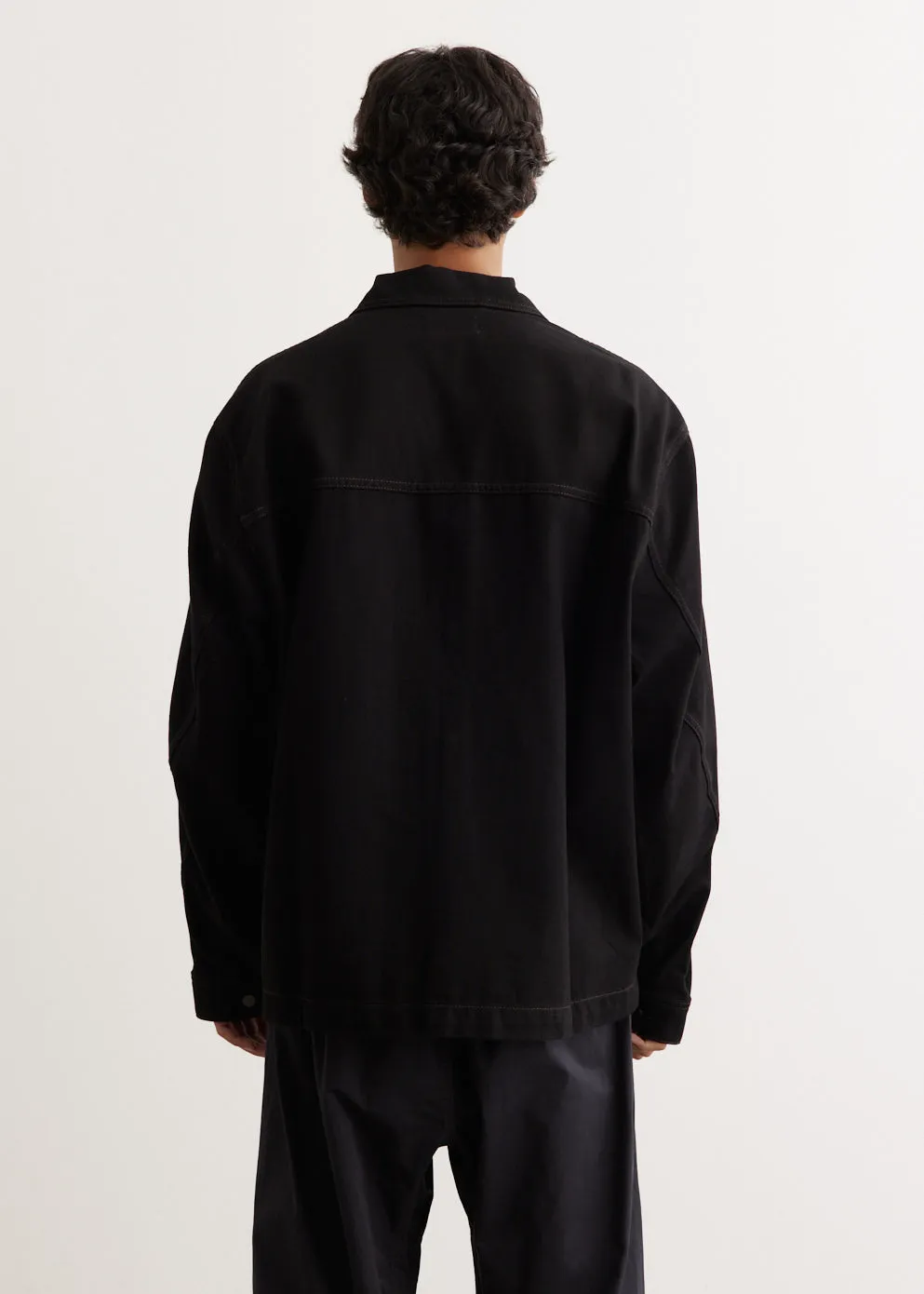 Twisted Sleeve Boxy Overshirt