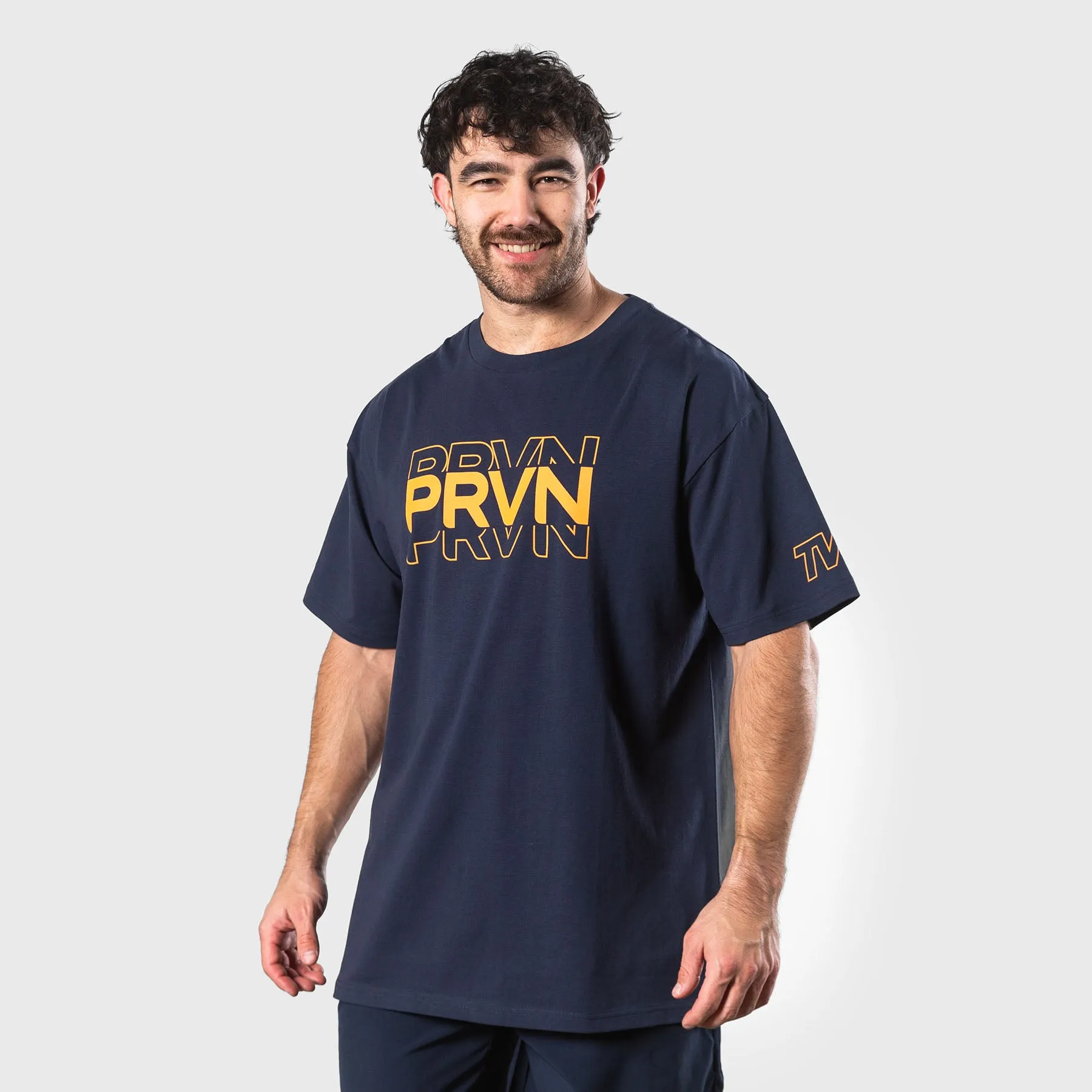 TWL - OVERSIZED T-SHIRT - PRVN - MIDNIGHT NAVY/FIRE
