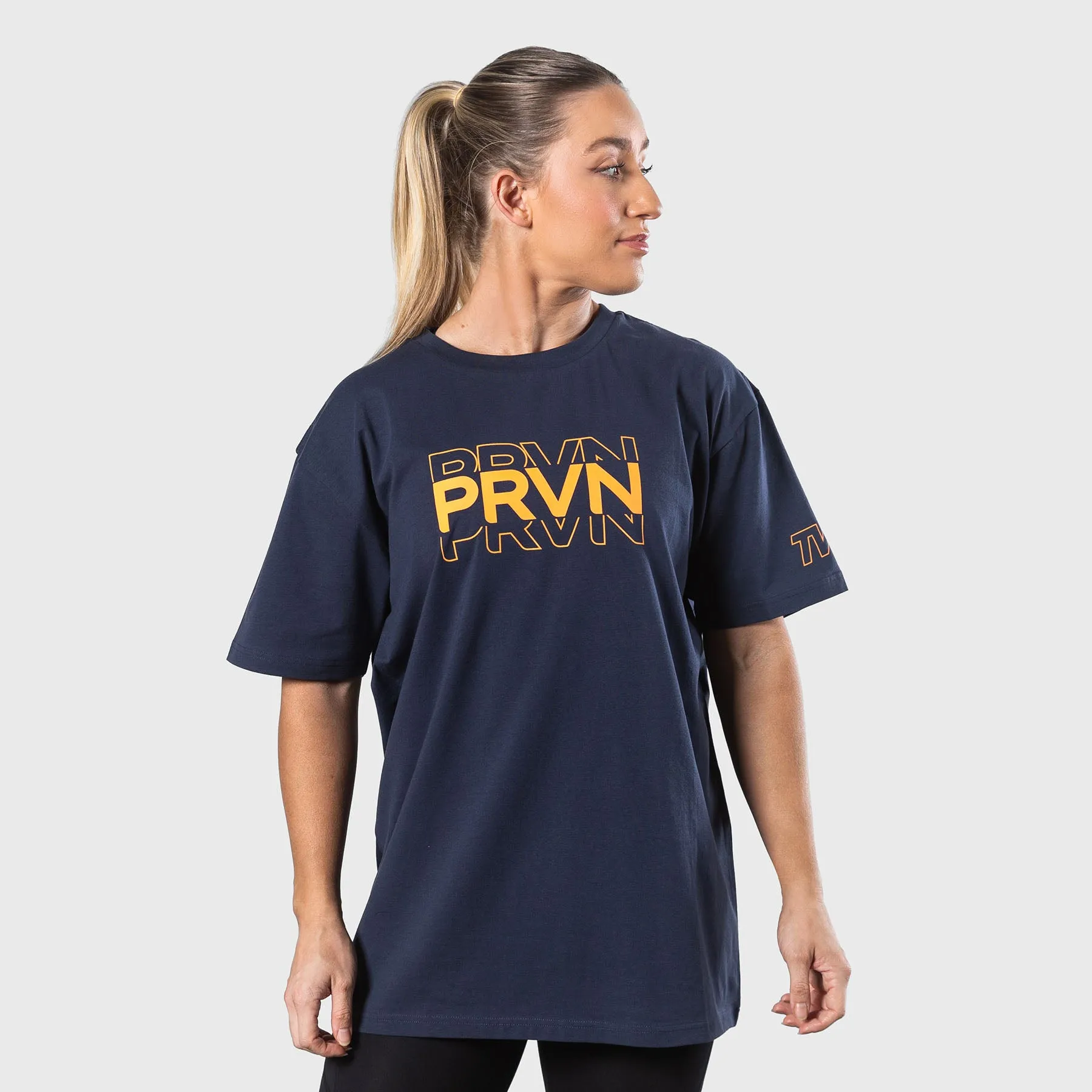TWL - OVERSIZED T-SHIRT - PRVN - MIDNIGHT NAVY/FIRE