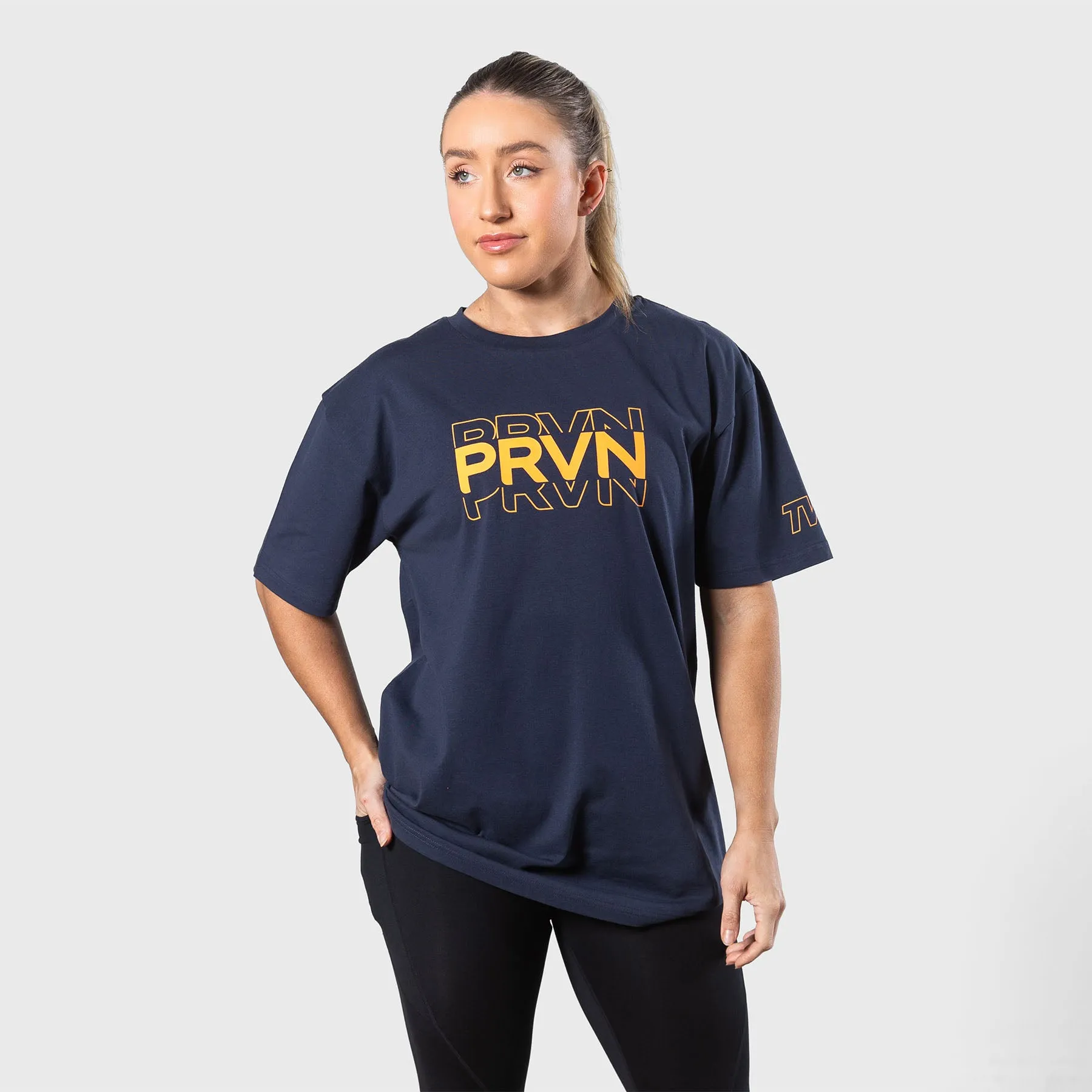 TWL - OVERSIZED T-SHIRT - PRVN - MIDNIGHT NAVY/FIRE