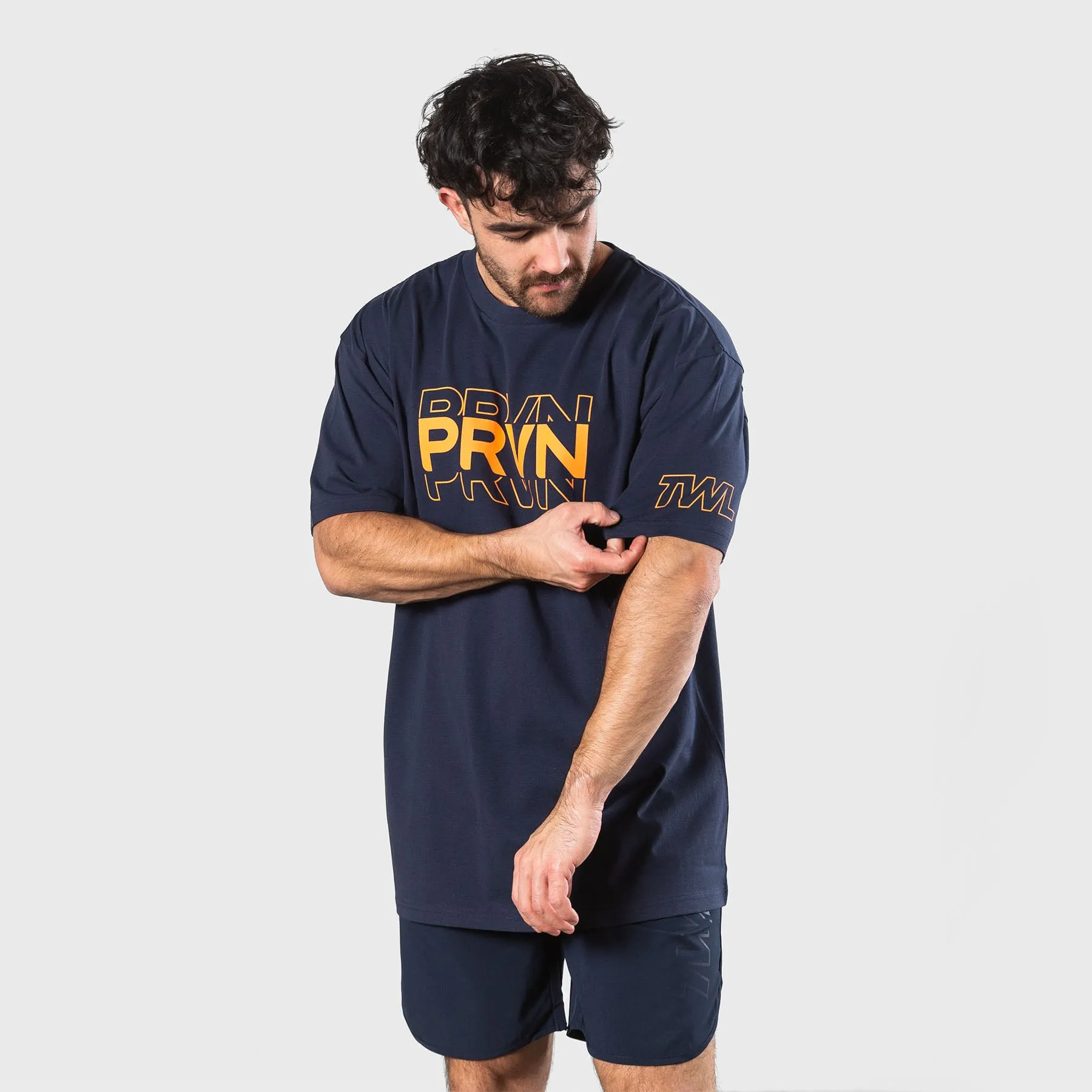 TWL - OVERSIZED T-SHIRT - PRVN - MIDNIGHT NAVY/FIRE