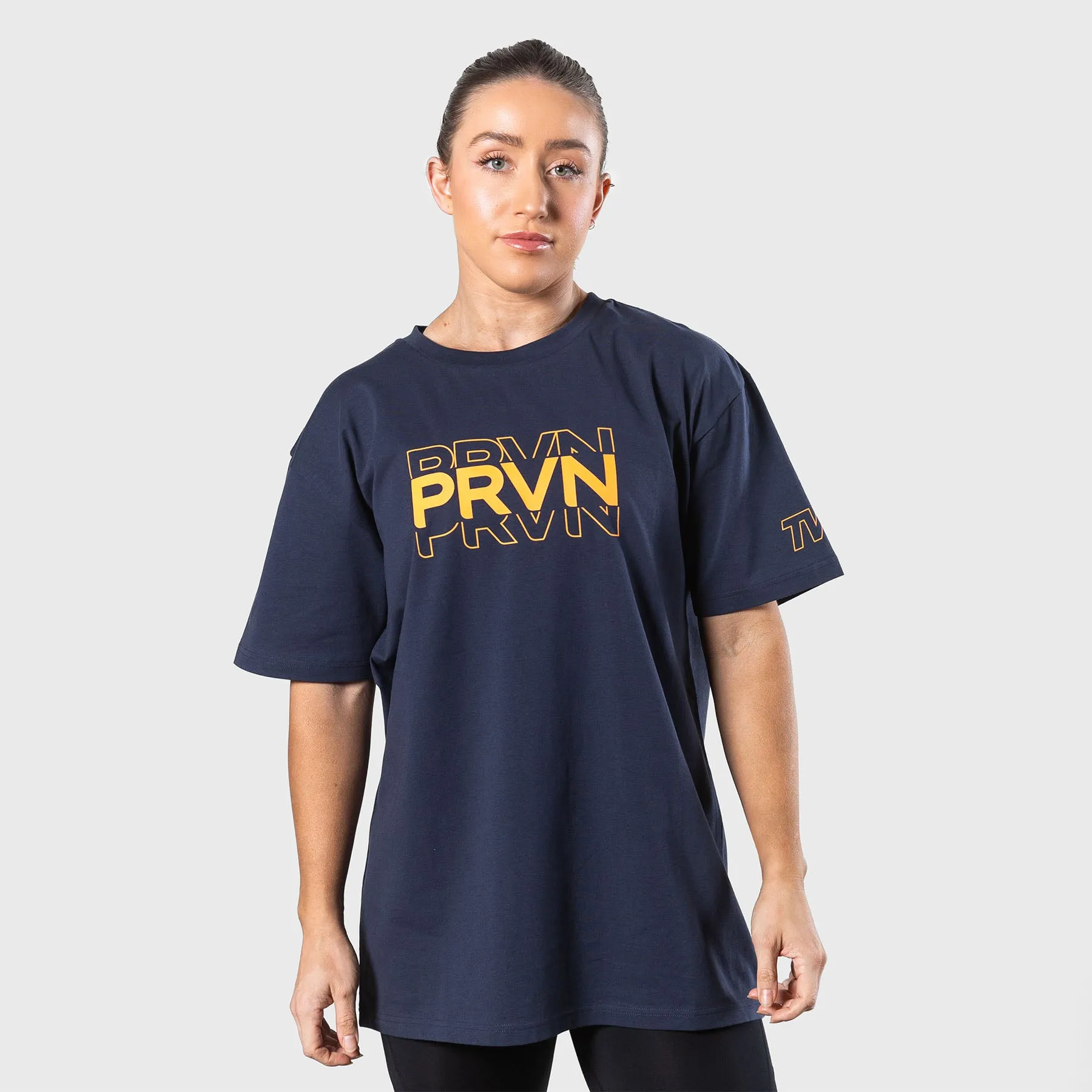 TWL - OVERSIZED T-SHIRT - PRVN - MIDNIGHT NAVY/FIRE