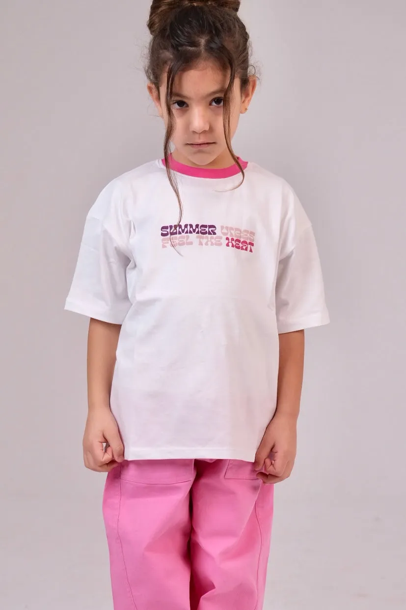Unisex "SUMMER VIBES" Short-Sleeved T-Shirt – White