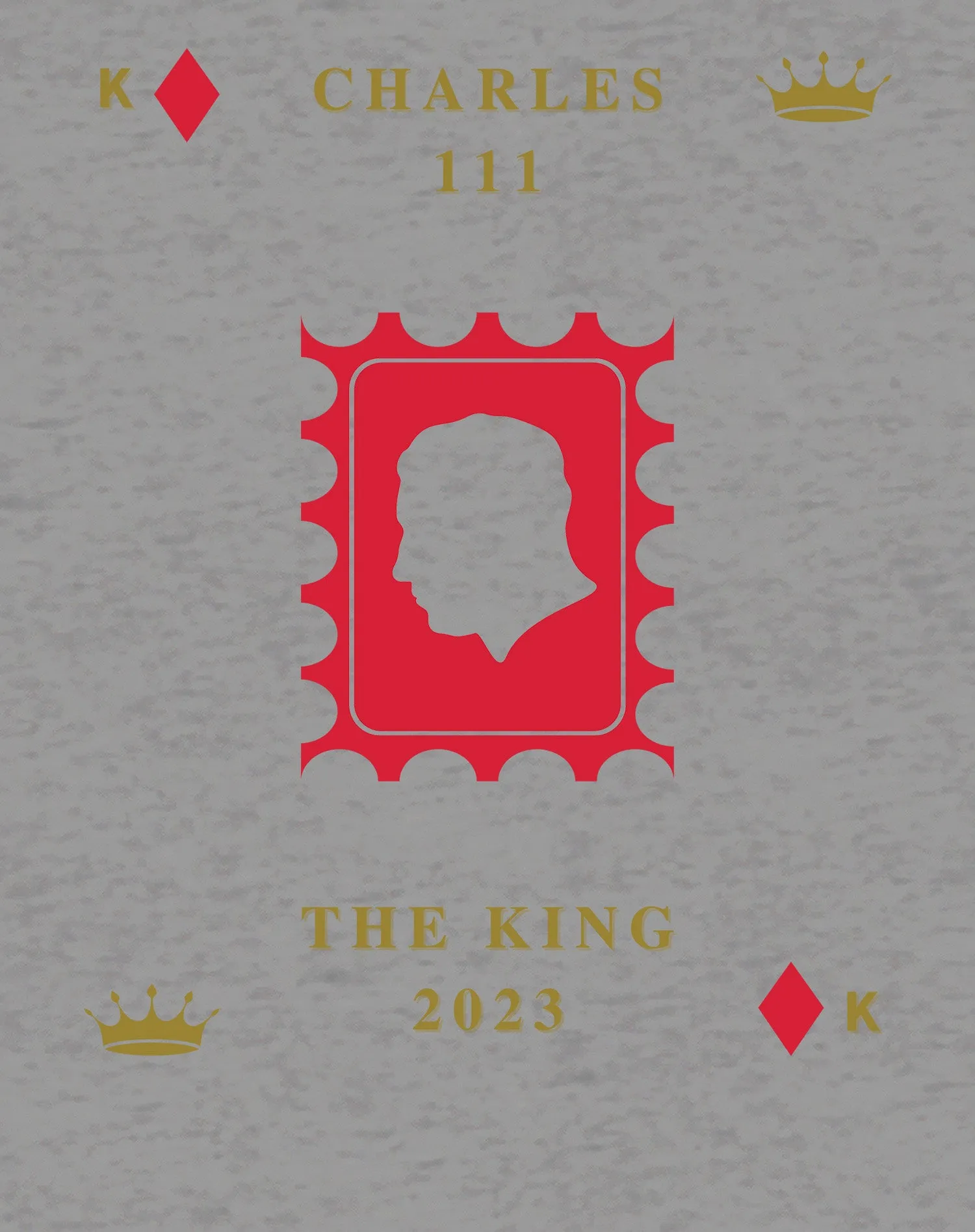 Urban Attitude Kings Coronation 2023 Stamp Silhouette Portrait Men's T-shirt