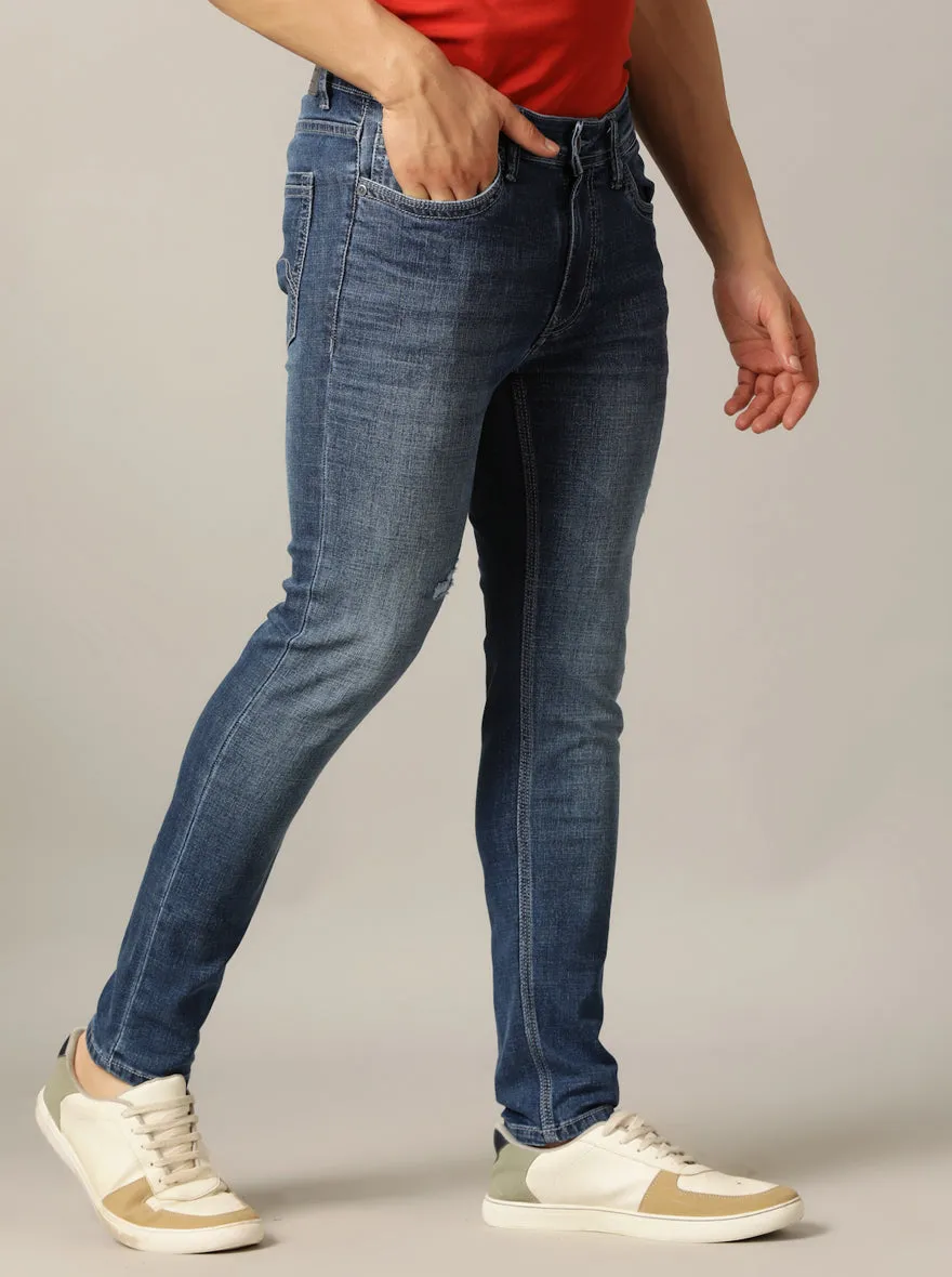Urban Blue Washed Rider Fit Jeans | JadeBlue
