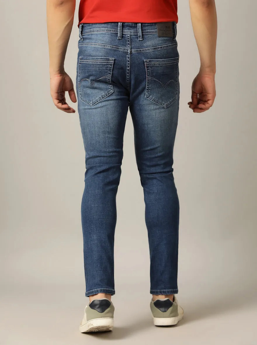 Urban Blue Washed Rider Fit Jeans | JadeBlue