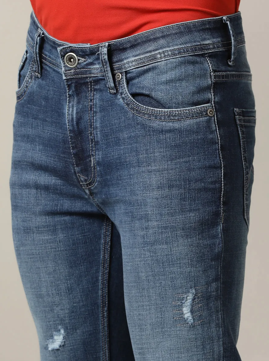Urban Blue Washed Rider Fit Jeans | JadeBlue
