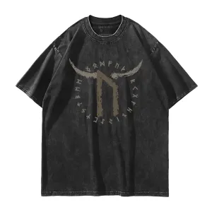 Uruz Strength Rune Washed T-Shirt