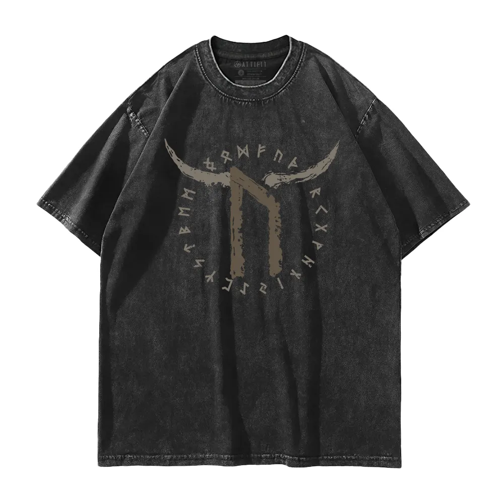 Uruz Strength Rune Washed T-Shirt