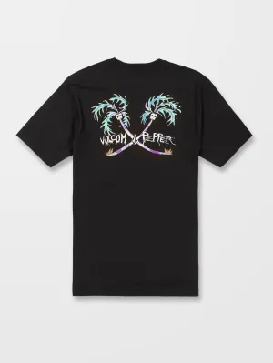 V Ent X Pepper T-Shirt - BLACK