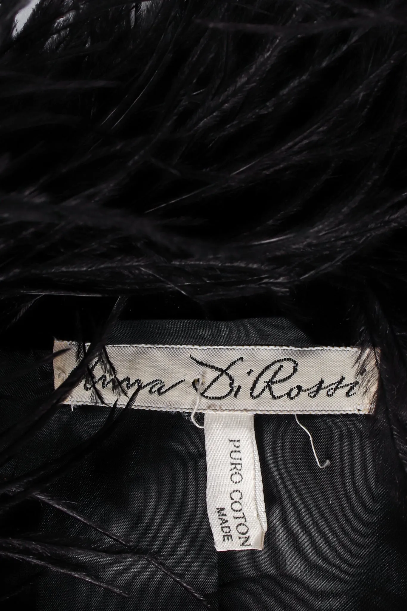 Velvet Ostrich Feather Trim Jacket