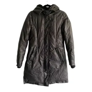 VINCE CAMUTO Winter Down Feather Puffer Coat Parka Hood Black S