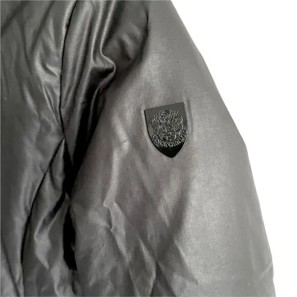 VINCE CAMUTO Winter Down Feather Puffer Coat Parka Hood Black S